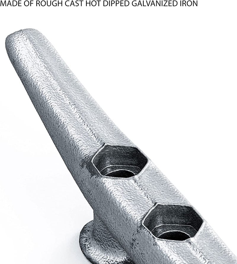 Simplified Living 6â€ Dock Cleats: Rough Cast Hot Dipped Galvanized Iron: 4, 8, 16 Pack (4 Pack) - Image 2